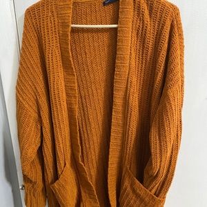 Fall orange cardigan